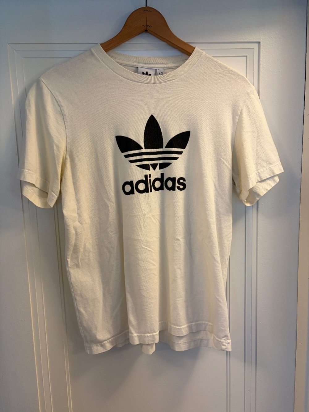 Adidas Originals Trefoil Logo T-Shirt White Black Men's Medium Cotton Tee